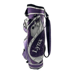New Lynx Golf Bag Purple Silver Lightweight Carry/Cart Bag with Multiple Pockets